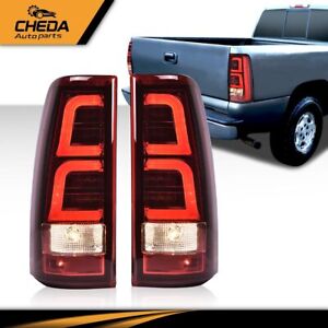 Red LED Tail Lights Fit for 1999-2006 Chevy Silverado 99-02 GMC Sierra 1500 2500 (For: 2000 Chevrolet Silverado 1500)