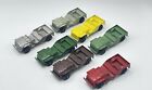 Tootsietoy Job Lot Jeeps 10cm Windscreens Down Red, Yellow, Silver Tootsie Toys