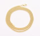 2mm Italian Square Franco Link Chain Necklace Real 10K Yellow Gold