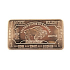 1 TROY OUNCE/OZ .999 Pure Metal Buffalo Nickel Bar Gold Silver American Precious
