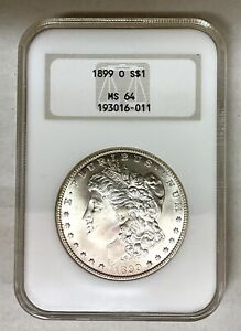 New ListingMorgan Silver Dollar 1899-O  MS 64 (OH)  White/ Reverse Toning