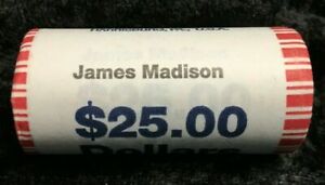 2007 P James Madison #4 Presidential Dollar Coin $1 Roll $25