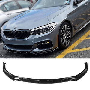For BMW 5 Series G30 G31 G38 540i M Sport 2017-19 Front Bumper Lip Glossy Black (For: 2017 BMW)