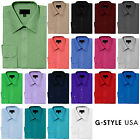 NEW Men's Regular Fit Long Sleeve Solid Color Dress Shirts - 19 Colors