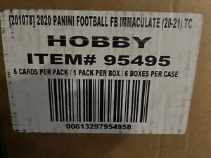 2020 PANINI IMMACULATE FOOTBALL HOBBY CASE SEALED 6 BOXES B7