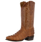 Mens Western Cowboy Boots Cognac Alligator Pattern Tail Genuine Leather J Toe