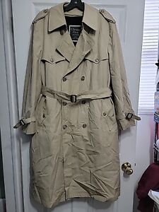 Christian Dior Monsieur Men’s Double Breasted Trench Coat Size 40 S Vintage