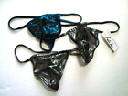Lot of 3 Vintage Mens Sheer See-Thru Irridescent Thong/G-String Made in the USA