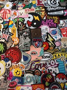 25 MIXED IRON on and SEW on patches. Huge patch lot ships USA free! Appliques