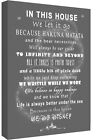 We Do Disney In This House Quote on CANVAS WALL ART Picture Print Grey A0 A1 A2