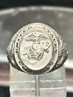 Marine Corp Ring 925 Sterling Silver Free Resizing