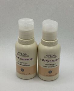 2 x Aveda Color Conserve Conditioner  apres shampooing 1.7oz/50ml Each Travel S