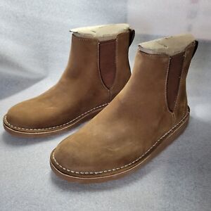 LL Bean Boots Womens 8 Wide Stonington Chelsea Toasted Coconut Nubuck Leather