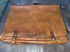 IL BISONTE Italy Leather Slim Whiskey Brown Briefcase
