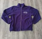 TCU Horned Frogs Fleece Mens Medium Purple Full Zip Sweater NCAA University