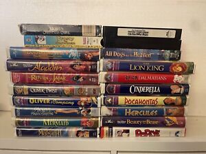 Disney VHS VCR TAPES Lot 20 Movies Classic Black Diamonds Masterpiece Collection