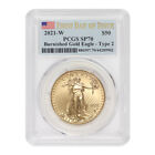 2021-W $50 Gold Eagle Type 2 PCGS SP70 First Day of Issue 1oz 22KT American coin