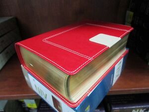 ** NIV Study Bible Compact - $49.99 Retail - Red / Tan Leathersoft *OOP   #390