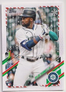 2021 Topps Holiday #HW154 Taylor Trammell RC Seattle Mariners