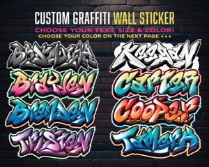 Custom Personalized Vinyl Graffiti Name Decal Sticker | Car Window Tumbler Wall
