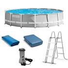 Intex 15 Foot x 42 Inch Prism Frame Above Ground Swimming Pool Set (Open Box)