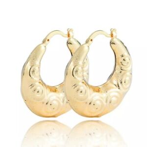 18k Layered Real Gold Filled Round hoop Earrings