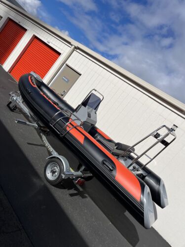 High Speed Fiberglass Rib 480 Boat Sami Rigid Yacht Hypalon PVC With New Trailer
