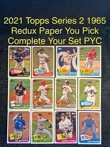 2021 Topps Series 2 1965 Redux Paper Insert You Pick Complete Your Set PYC #1-50
