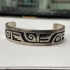 hopi silver overlay cuff bracelet