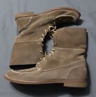 MEN'S UGG AUTHENTIC ALL BROWN LEATHER  MIDCALF WINTER BOOTS.LACE UP.SIZE 14