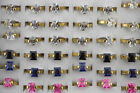 26pcs Wholesale Lots Stainless steel Rings Charm Cubic Zirconia Ring Jewelry