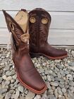Ariat Heritage Roughstock Mens Sz 12 D Brown Leather Buckaroo Cowboy Boots