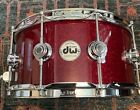 DW Collector’s Maple 333 Snare Drum 6.5x14 - Ruby Glass Chrome Hw