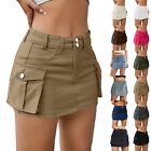 Womens Denim Skirt Mini Pencil Jean Skirts Stretch Casual Bodycon Mini Skirts