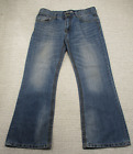 Seven 7 Men's Jeans Size 36x32 Boot Cut Distressed Medium Wash 100% Cotton