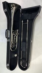 Trigger  Tenor Trombone with hard case and mouthpiece Dented Tuning Slide
