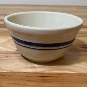 Vintage Roseville Friendship Pottery Ohio Blue Stripe 1 Qt Mixing Bowl FP USA