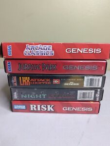 New ListingSega Genesis games cib lot Of 5 Tested Works Jurassic Park, Arcade Classics Etc