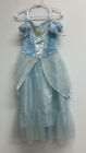 Disney Store Princess Cinderella Dress Up Girls Size 4 Blue Halloween Costume