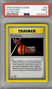 1999 Pokemon 1st Edition Pluspower 84/102 Graded PSA 9 MINT