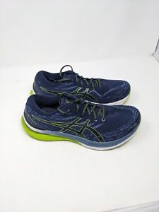 Asics Men's Gel Kayano 29 Running Shoes Size 11.5 1011B440 Navy Lime Sneakers