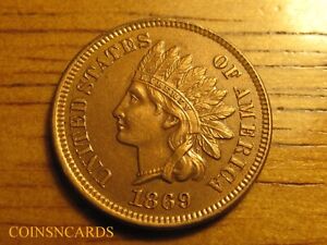 New Listing1869/1869 1C Indian Head Cent Overdate Error Choice Uncirculated Monster Scarce!