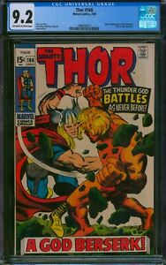 Thor #166 🌟 CGC 9.2 🌟 2nd Full App of HIM - Warlock! Marvel Mighty Comic 1969