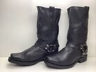 MENS JB DILLON HARNESS MOTORCYCLE SQ TO BLACK BOOTS SIZE 11 D