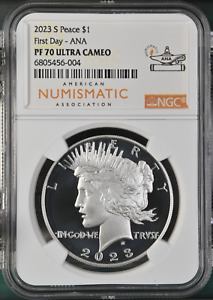 2023 S Peace Silver Dollar $1  NGC PF 70 Ultra Cameo First Day Ana W/OGP