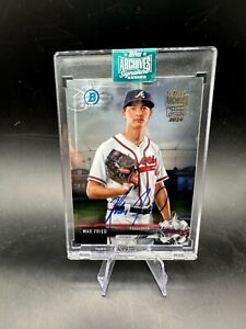 2024 Topps Archives Max Fried Auto #1/1 RC ROOKIE Prospect 2017 Bowman Chrome SP