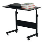 Over the Bed Side Table Adjustable Hospital Bedside Wheels Overbed Rolling Tray
