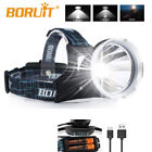 BORUiT B10 Super Bright LED Headlamp USB Rechargeable Headlight Flashlight Torch