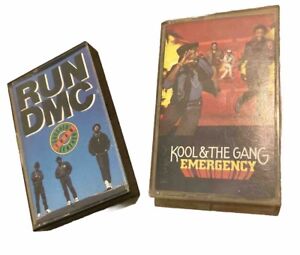 RUN DMC & Kool & The Gang Cassette Tapes ~ Tougher & Emergency 80’s Rap Hip-Hop