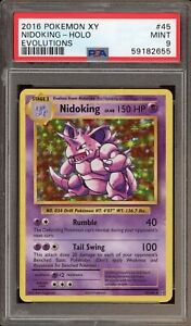 Pokemon Nidoking XY Evolutions Holo Rare #45 PSA 9 Mint
